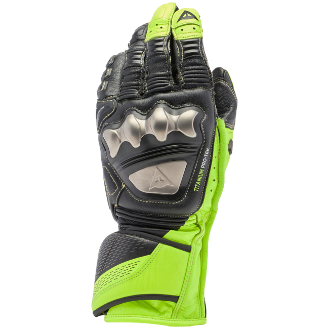 Gants de moto en cuir Dainese Full Metal 7 Racing | Hommes | Noir/Jaune Néon | 201810001462000 