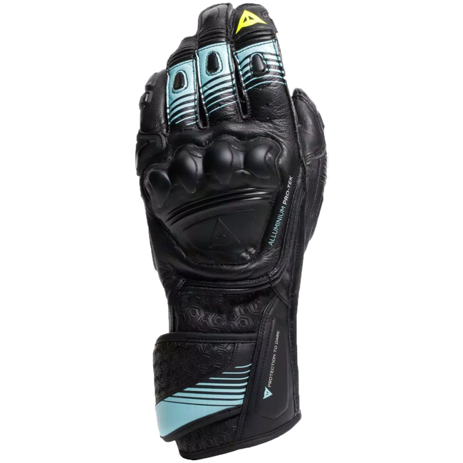 Gants de moto en cuir Dainese Fiero Racing | Hommes | Noir/Bleu clair | 201810002568O00 