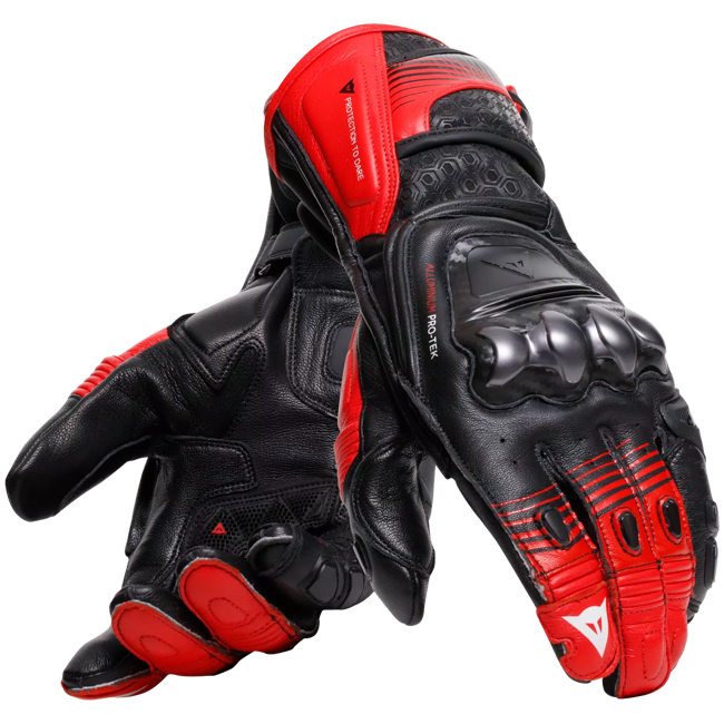 Gants de moto en cuir Dainese Fiero Racing | Hommes | Noir/Rouge | 2018100025A7700 