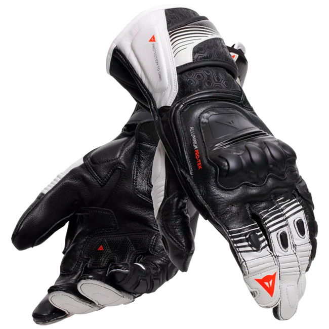 Gants de moto en cuir Dainese Fiero Racing | Homme | Noir/Blanc | 2018100025N3200 