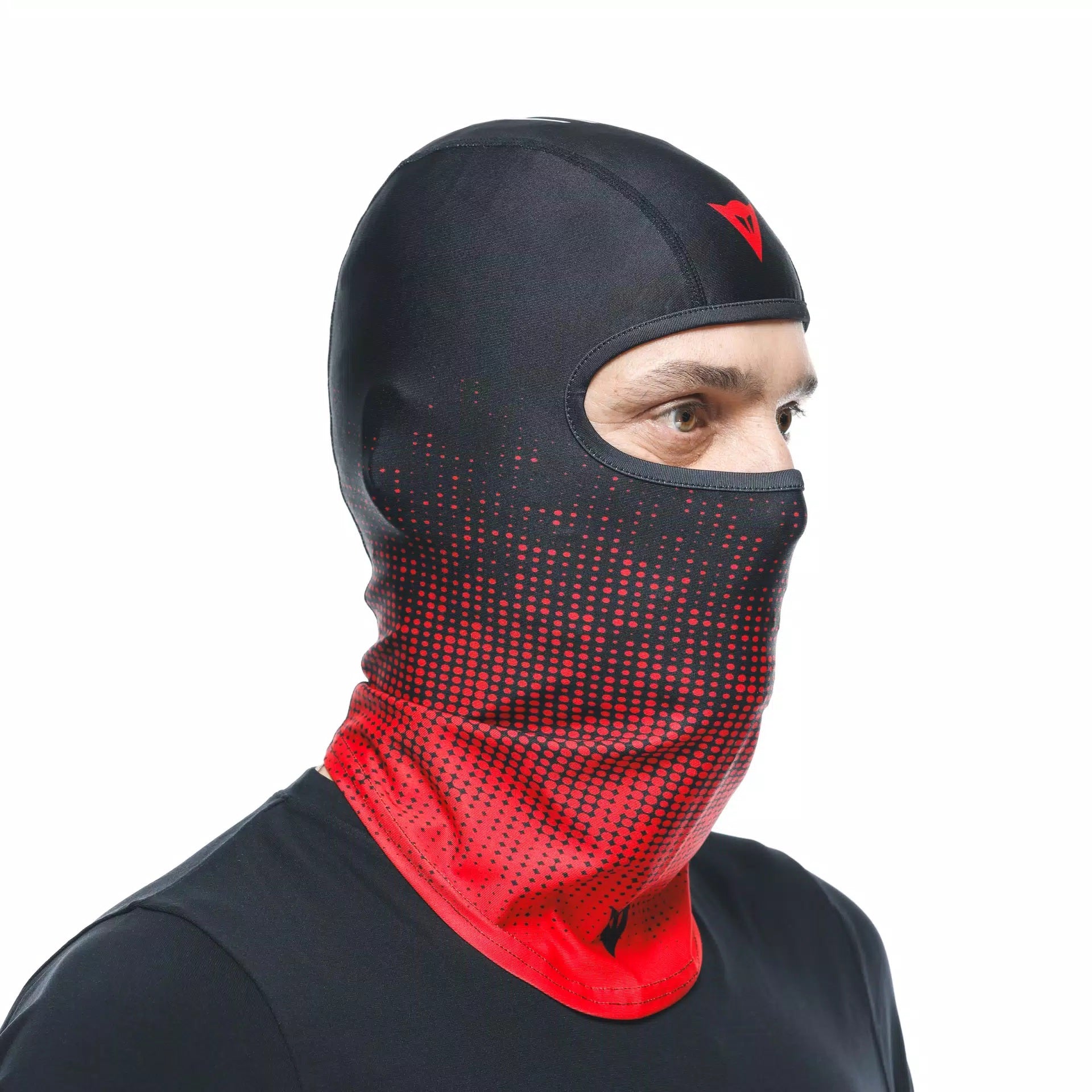 Cagoule Dainese Noir/Rouge avec logo Dainese | 201910000681L001 