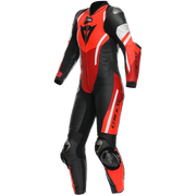 Dainese Misano 3 Lady D-AIR® combinaison en cuir à une pièce – combinaison de course à airbag perforé | Femmes | Rouge 