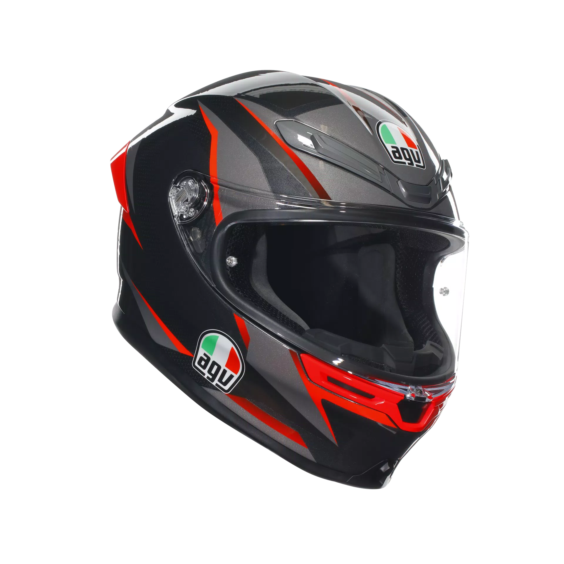 Casque AGV K6 S Slashcut Noir/Gris/Rouge | 2118395001014 