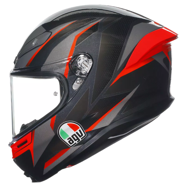 Casque AGV K6 S Slashcut Noir/Gris/Rouge | 2118395001014 