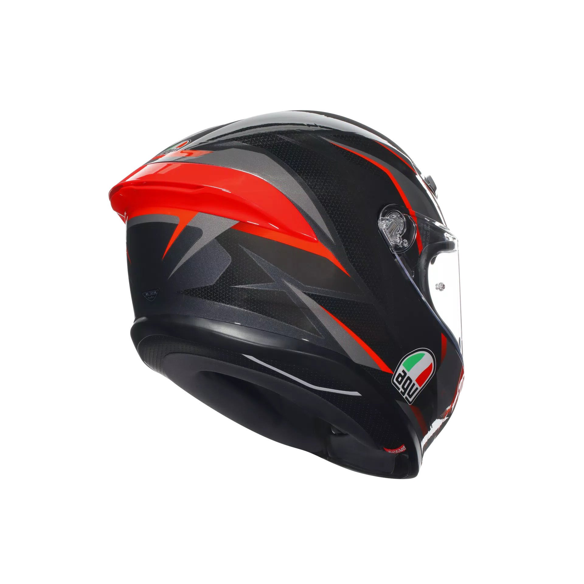 Casque AGV K6 S Slashcut Noir/Gris/Rouge | 2118395001014 