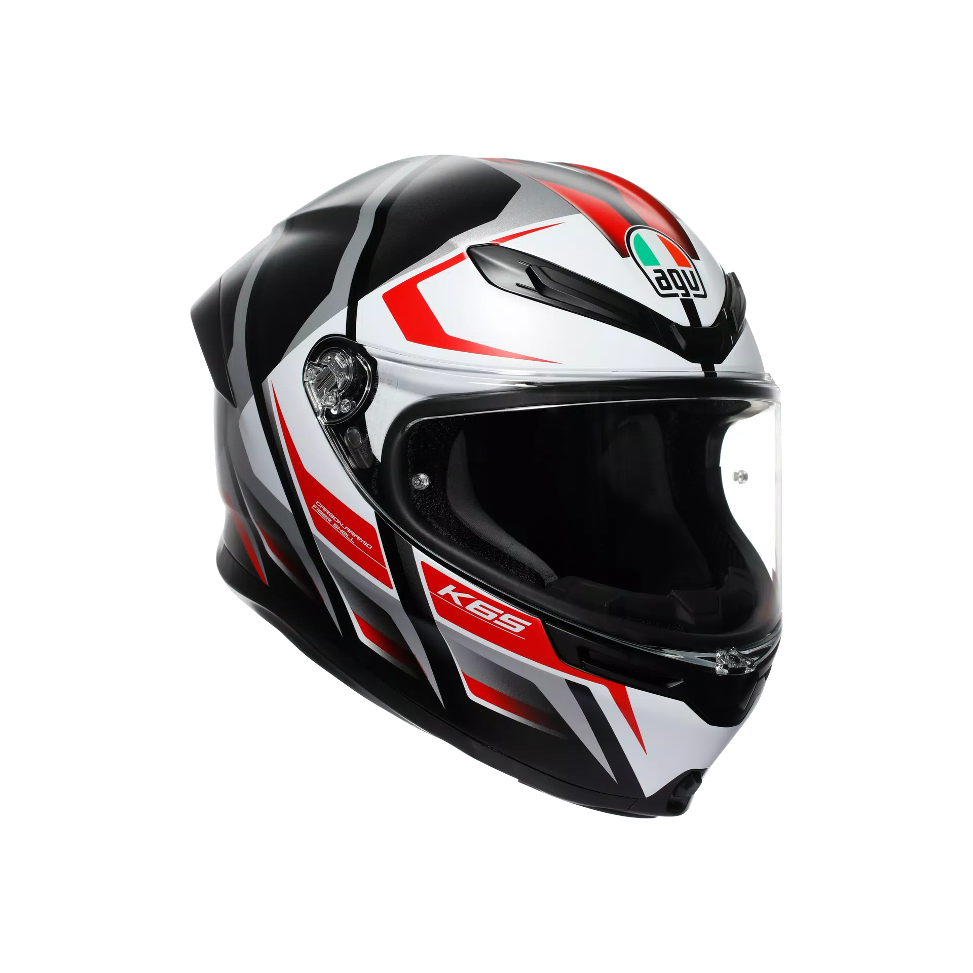 Casque AGV K6 S Karve Mat Noir/Blanc/Rouge | 2118395001025 