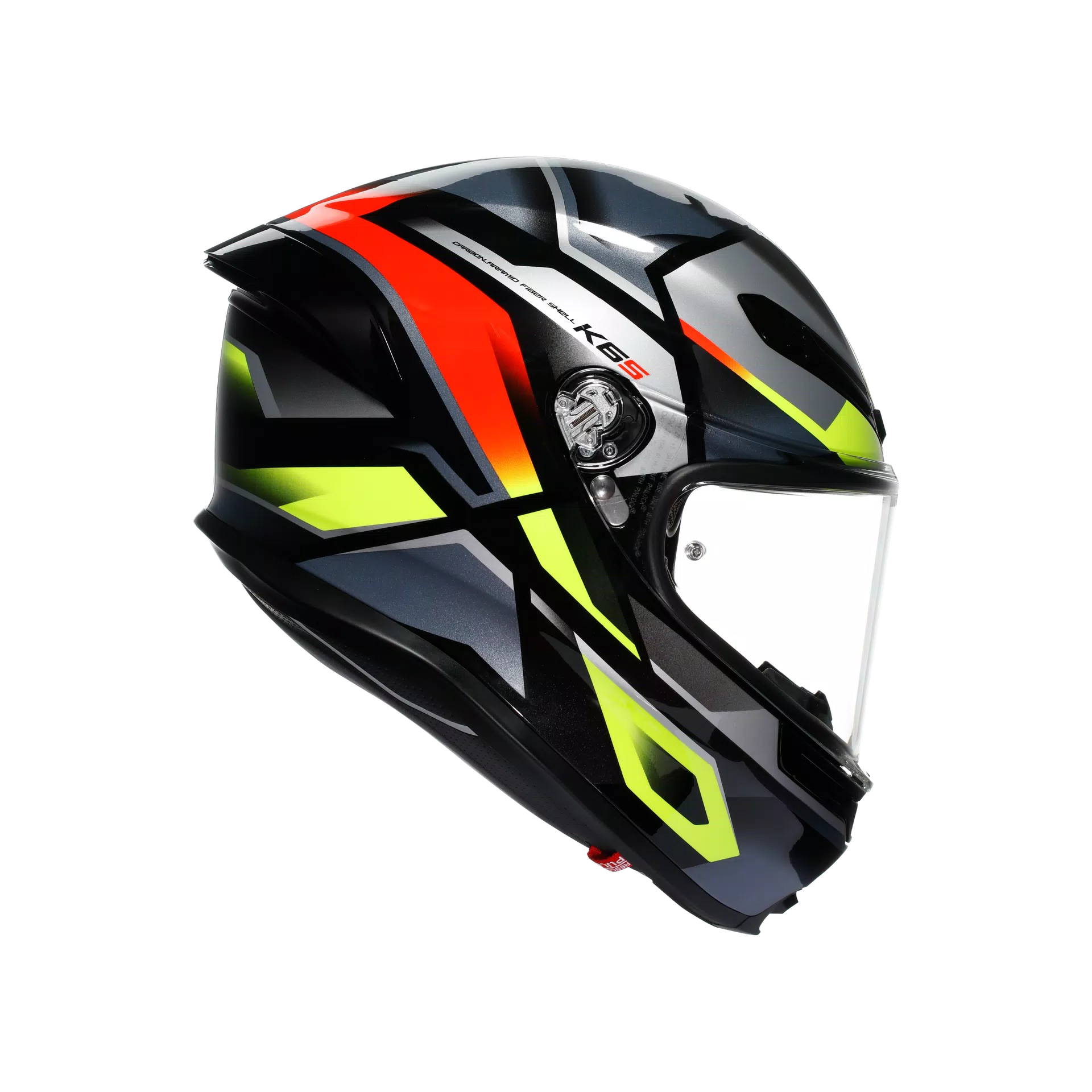 Casque AGV K6 S Erazer Noir/Rouge/Jaune Fluo | 2118395001026 