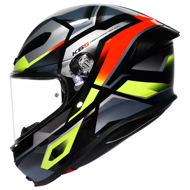 Casque AGV K6 S Erazer Noir/Rouge/Jaune Fluo | 2118395001026 