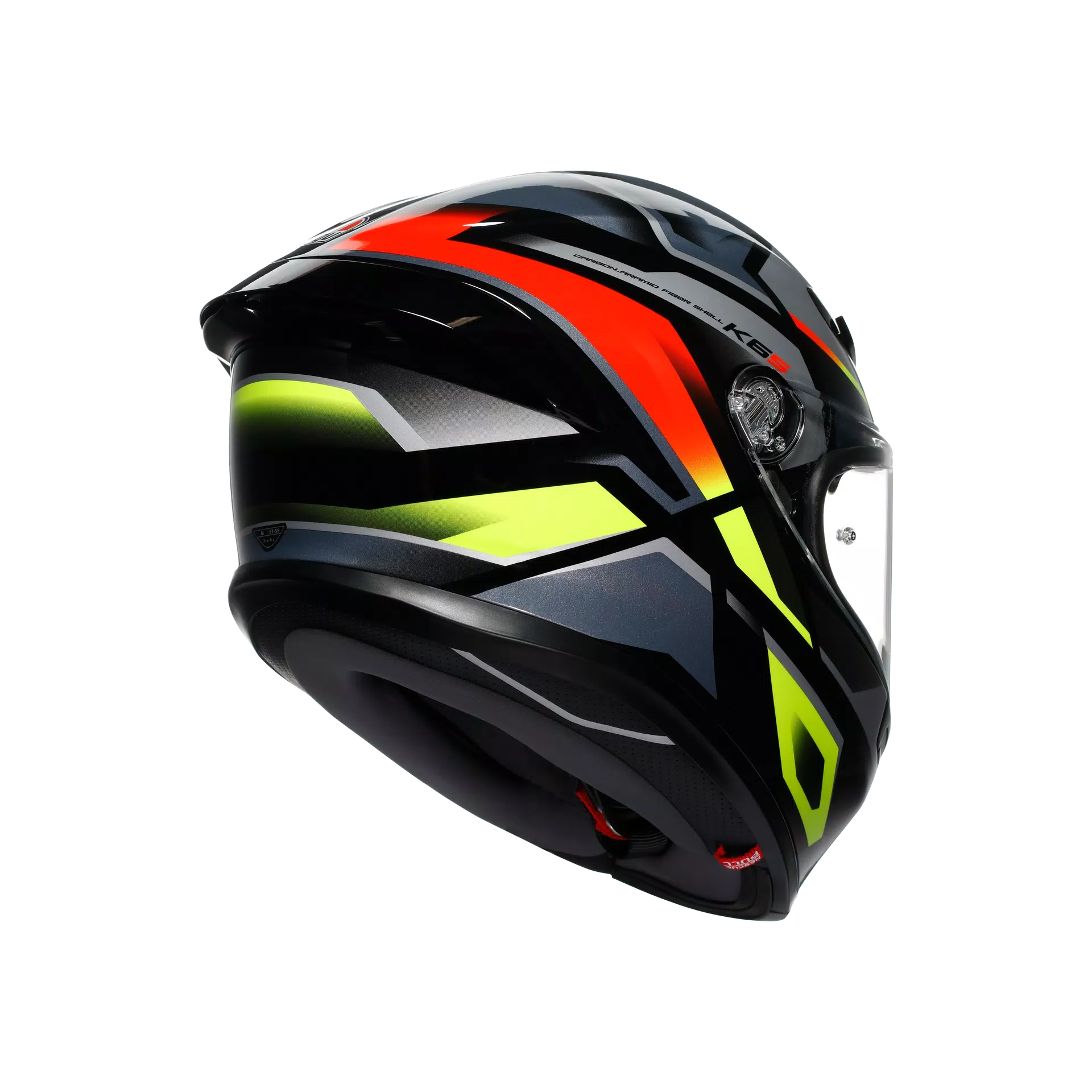Casque AGV K6 S Erazer Noir/Rouge/Jaune Fluo | 2118395001026 