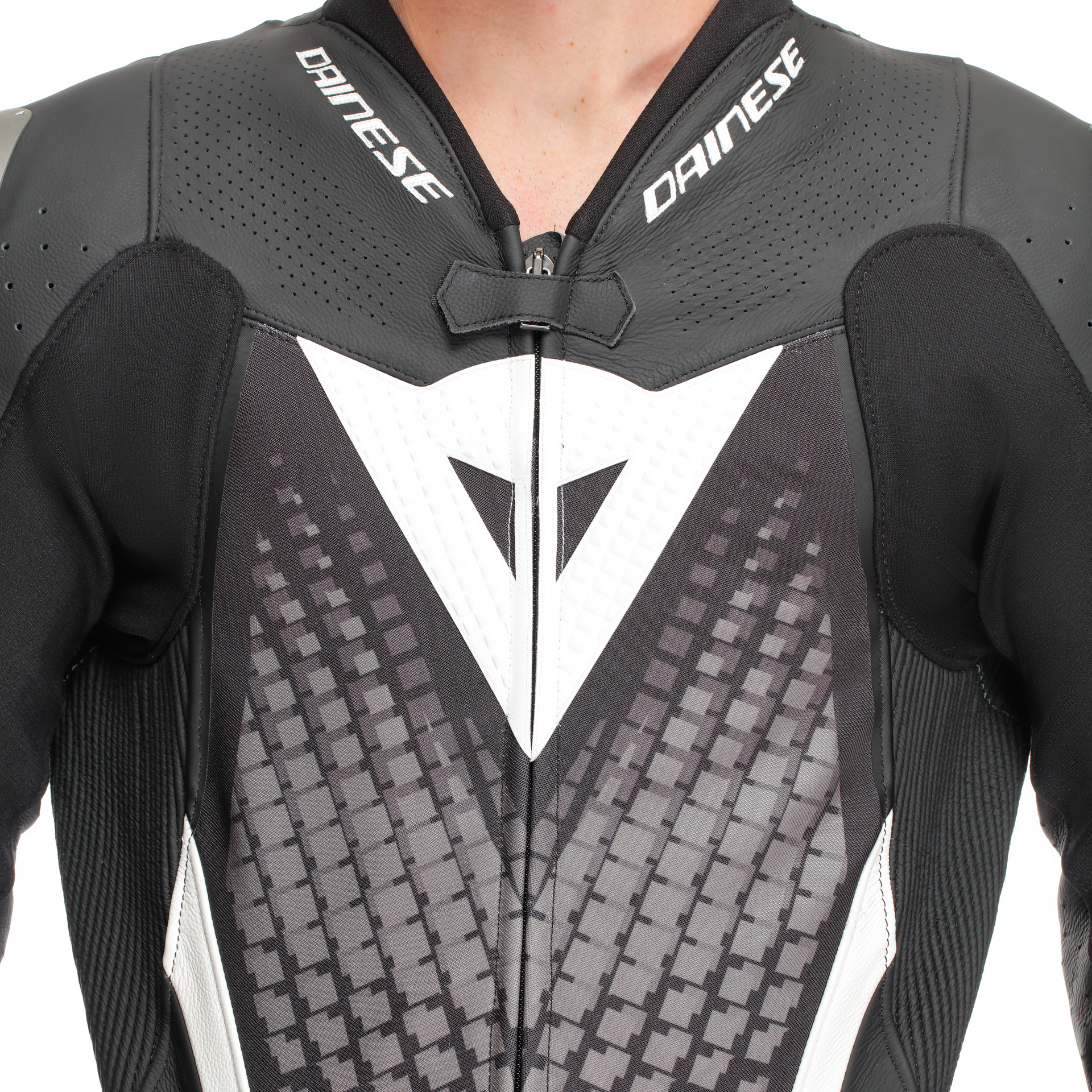 Dainese Laguna Seca 6 combinaison en cuir une pièce – combinaison de course perforée | hommes | noir/blanc 