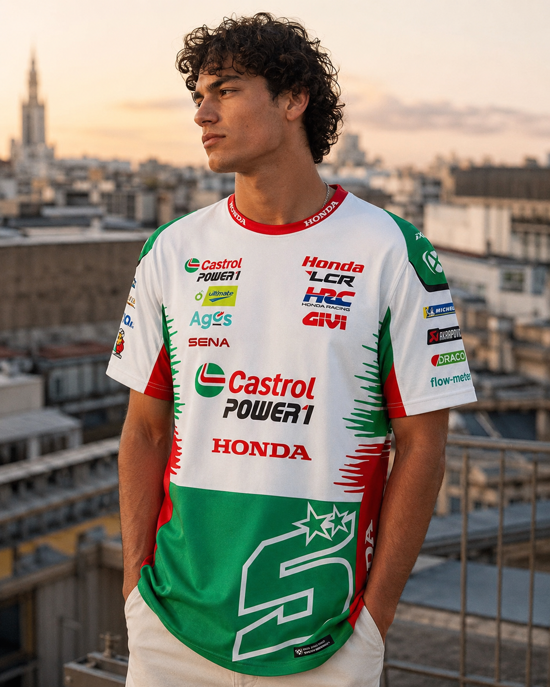 LCR Honda Racing Team T-shirt réplique homme Johann Zarco #5 2026 IXON 