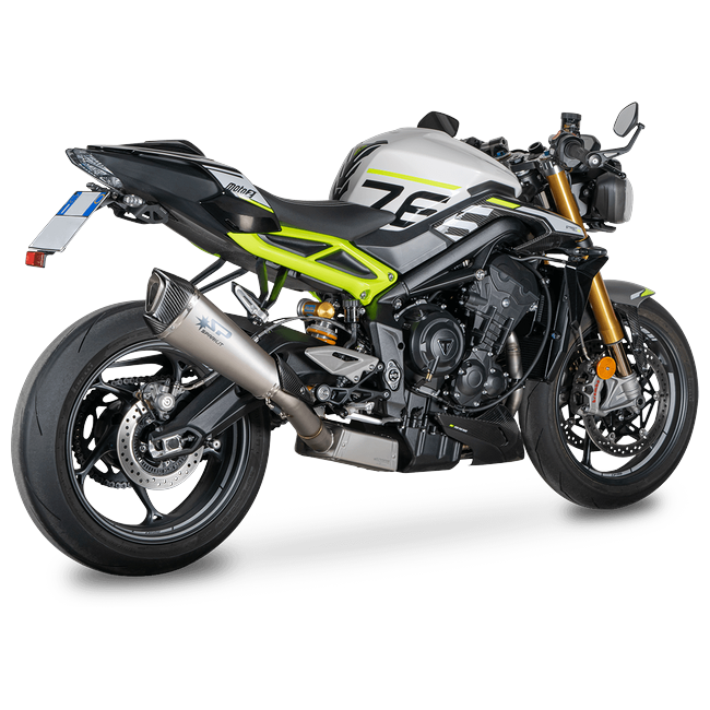 Spark Exhaust Komplettanlage Konix Evo Euro5+ Lateral Black Ceramic Triumph Street Triple 765 R/RS (23-26) GTR8826BOM