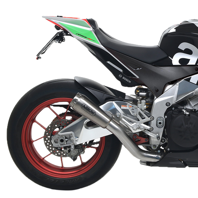 Kit de slip-on Arrow Pro-Race en acier inoxydable pour Aprilia RSV4/RR/RF (17-18) 71214PRI 