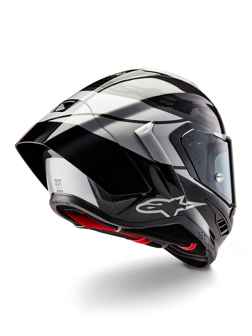 Casque Alpinestars Supertech R10 Element Carbon Carb Noir Argent 8200324-1368 