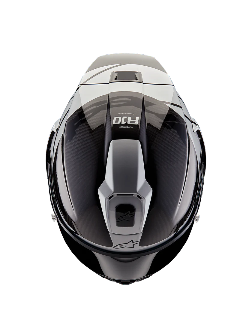 Casque Alpinestars Supertech R10 Element Carbon Carb Noir Argent 8200324-1368 