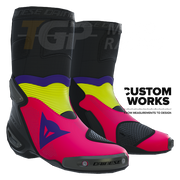 Dainese Axial 2 Air Racing et bottes de moto route | Homme | Fuxia / Viola / Fluogelb | Custom Works 