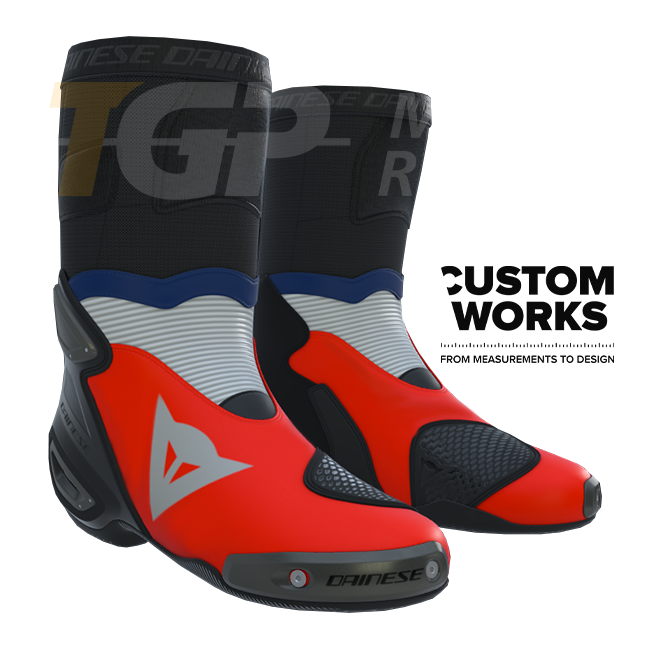 Bottes moto de course et route Dainese Axial 2 Racing pour homme | Édition Francia | Custom Works 