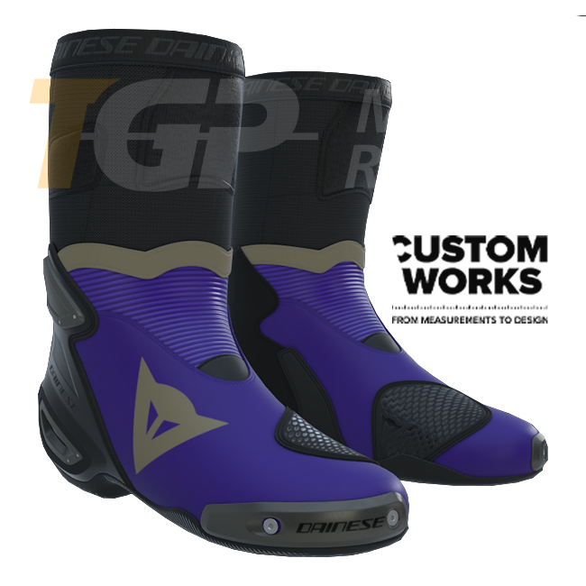 Dainese Axial 2 Bottes moto Racing et route | Homme | Viola / Magnesium | Custom Works 