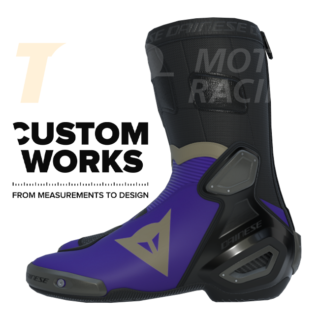 Dainese Axial 2 Bottes moto Racing et route | Homme | Viola / Magnesium | Custom Works 