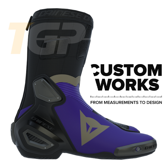 Dainese Axial 2 Bottes moto Racing et route | Homme | Viola / Magnesium | Custom Works 