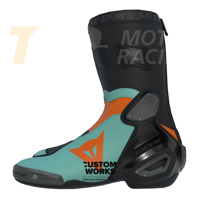 Bottes de moto de course et route Dainese Axial 2 | Homme | Fluorot / Noir | Custom Works 