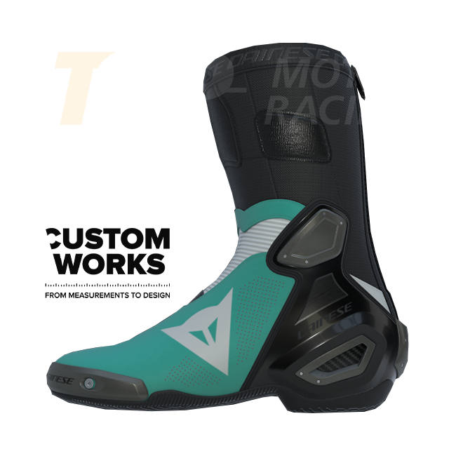 Bottes moto de course et route Dainese Axial 2 Air | Homme | Bleu Sardaigne Mer / Blanc | Custom Works 