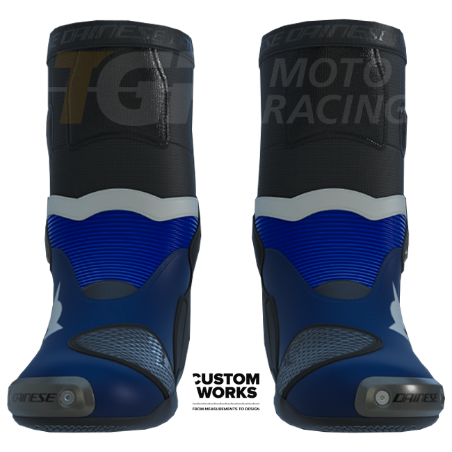 Dainese Bottes moto de course et route Axial 2 Prima Pramac Yamaha MotoGP Replica | Homme | Violet / Bleu Yamaha / Blanc | Custom Works 