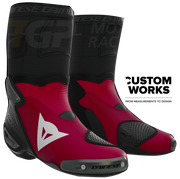 Dainese Axial 2 Air bottes de moto course et route Nicolò Bulega Replica 2026 | Homme | Dainese rouge / blanc | Custom Works 