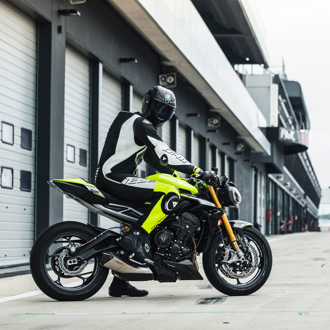 Dainese Audax D-ZIP combinaison en cuir une pièce – combinaison de course perforée | hommes | noir/jaune néon 