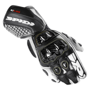 Gants de moto en cuir Spidi Carbo Kangaroo Racing | Hommes | Noir-Blanc | A216011 