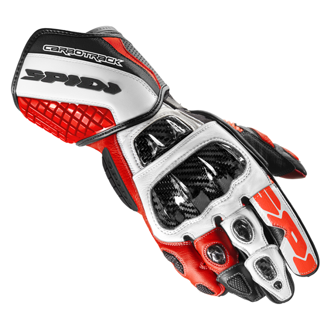 Gants de moto en cuir Spidi Carbo Track Evo Racing | Homme | Rouge | A203014 