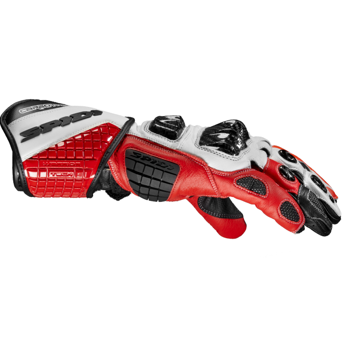 Gants de moto en cuir Spidi Carbo Track Evo Racing | Homme | Rouge | A203014 