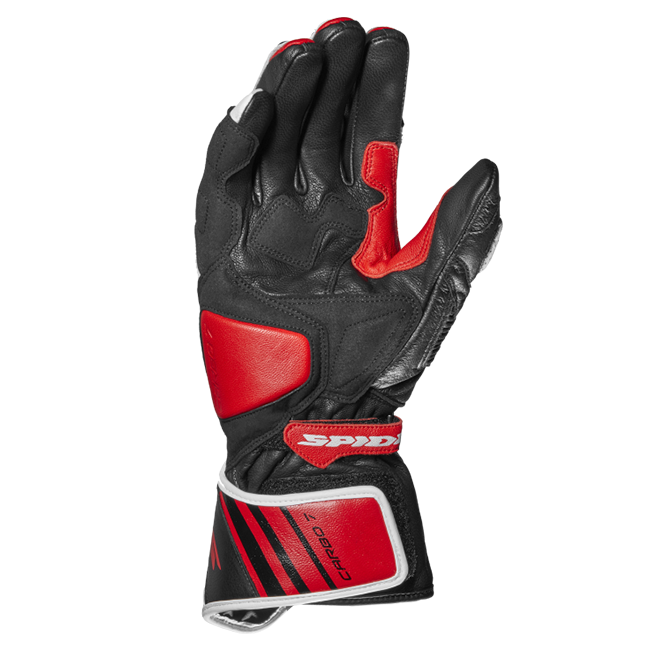 Gants de moto en cuir Spidi Carbo 7 Racing | Homme | Rouge | A210014 