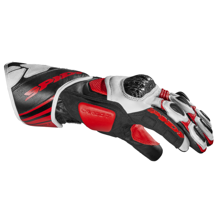 Gants de moto en cuir Spidi Carbo 7 Racing | Homme | Rouge | A210014 