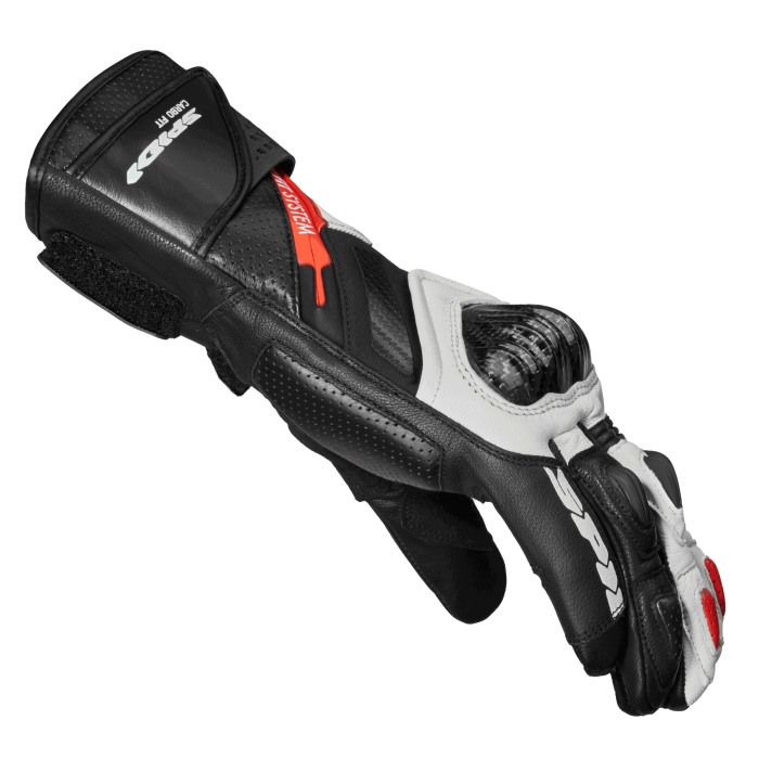 Gants de moto en cuir Spidi Carbo Fit Racing | Hommes | Rouge | A226014 