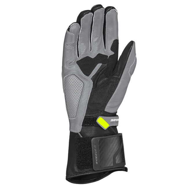 Gants de moto en cuir Spidi Carbo Fit Racing | Hommes | Noir/Jaune fluo | A226394 