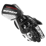 Gants de moto en cuir Spidi Carbo Track Evo Racing | Homme | Noir/Blanc | A203011 