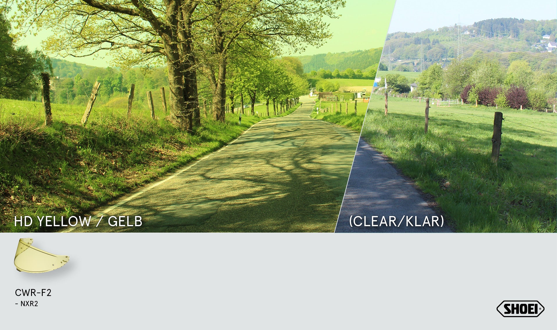 Visière Shoei X-SPR PRO (CWR-F2PN) Haute Définition Jaune 