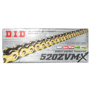Chaîne D.I.D 520ZVM-X X-Ring 520 G&G ouverte avec maillon à rivet – 100 à 132 maillons 