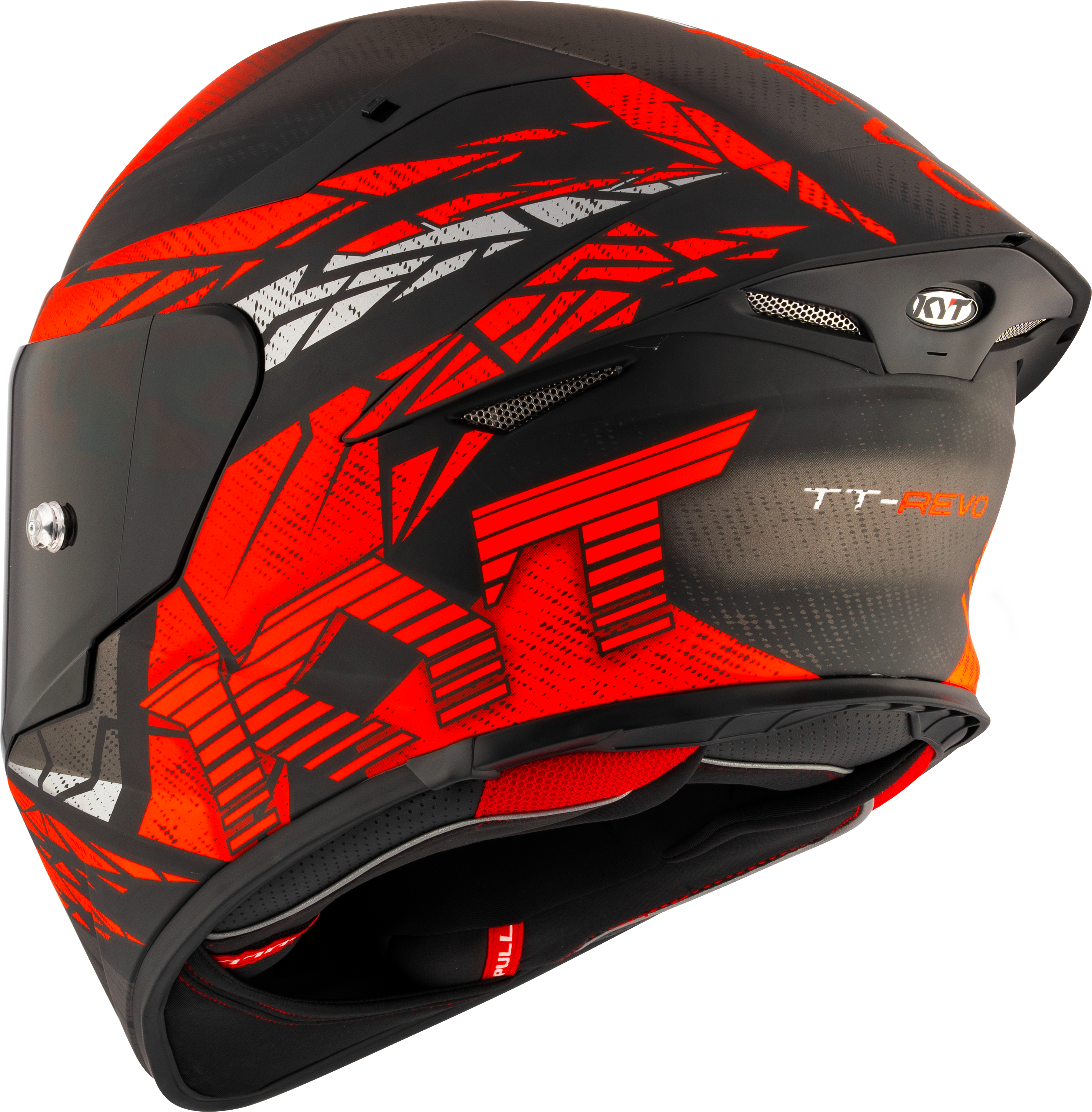 Casque KYT TT-Revo Combustion Red mat Y6TR0038 
