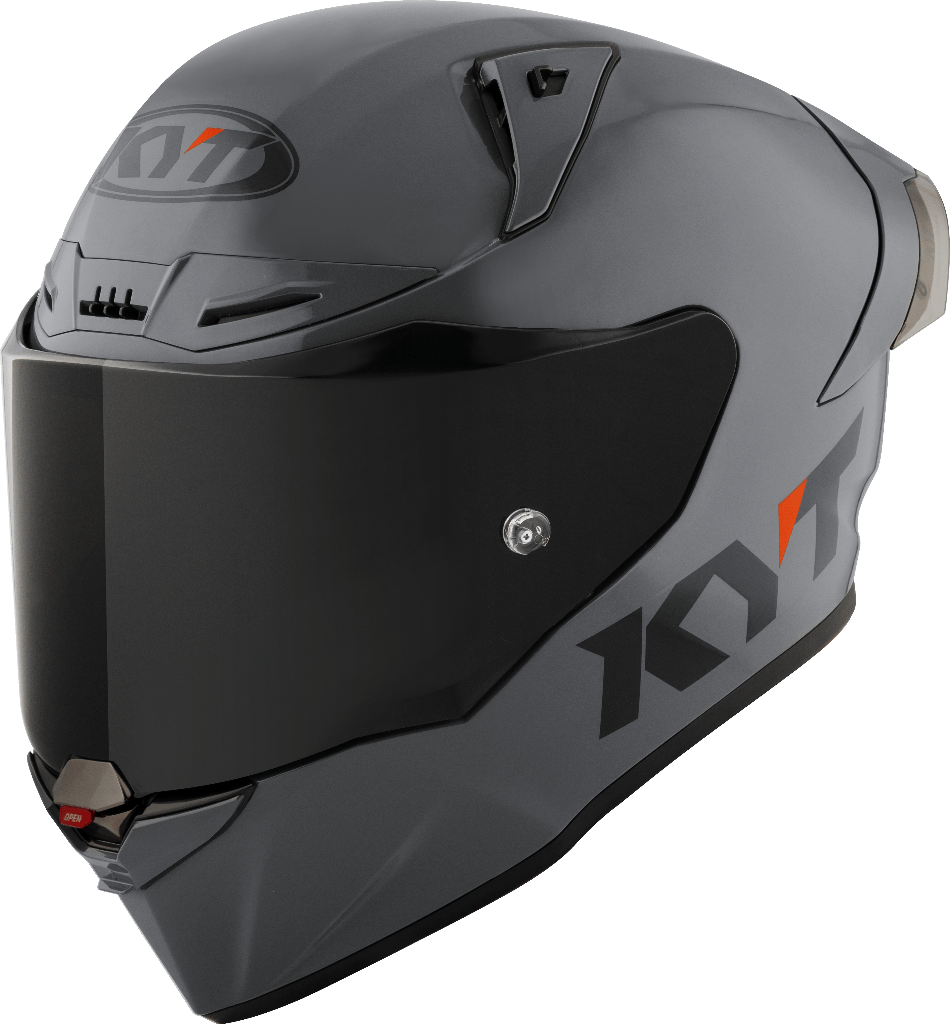 Casque de course KYT R1R Plain gris Y6R100W1 