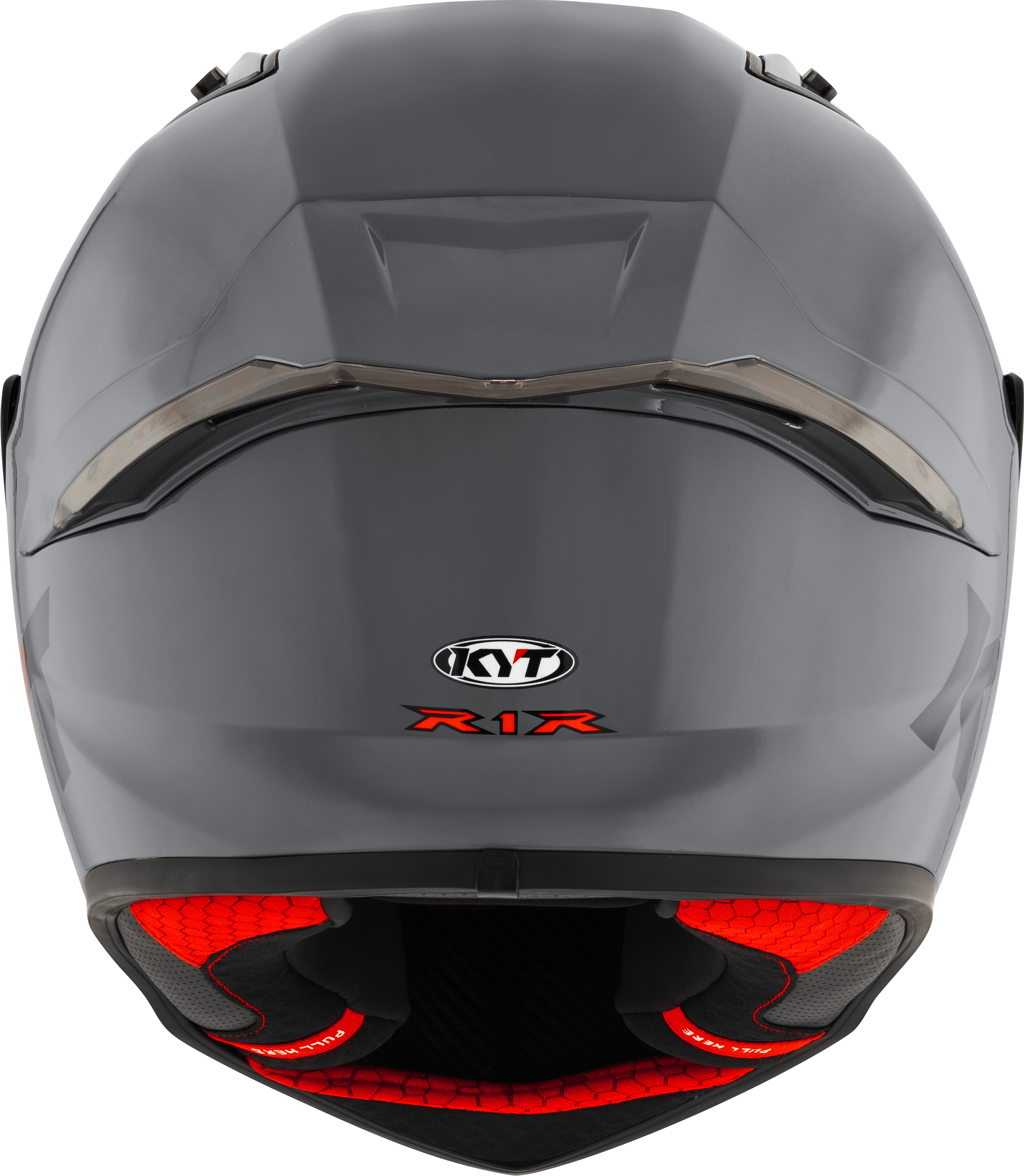 Casque de course KYT R1R Plain gris Y6R100W1 