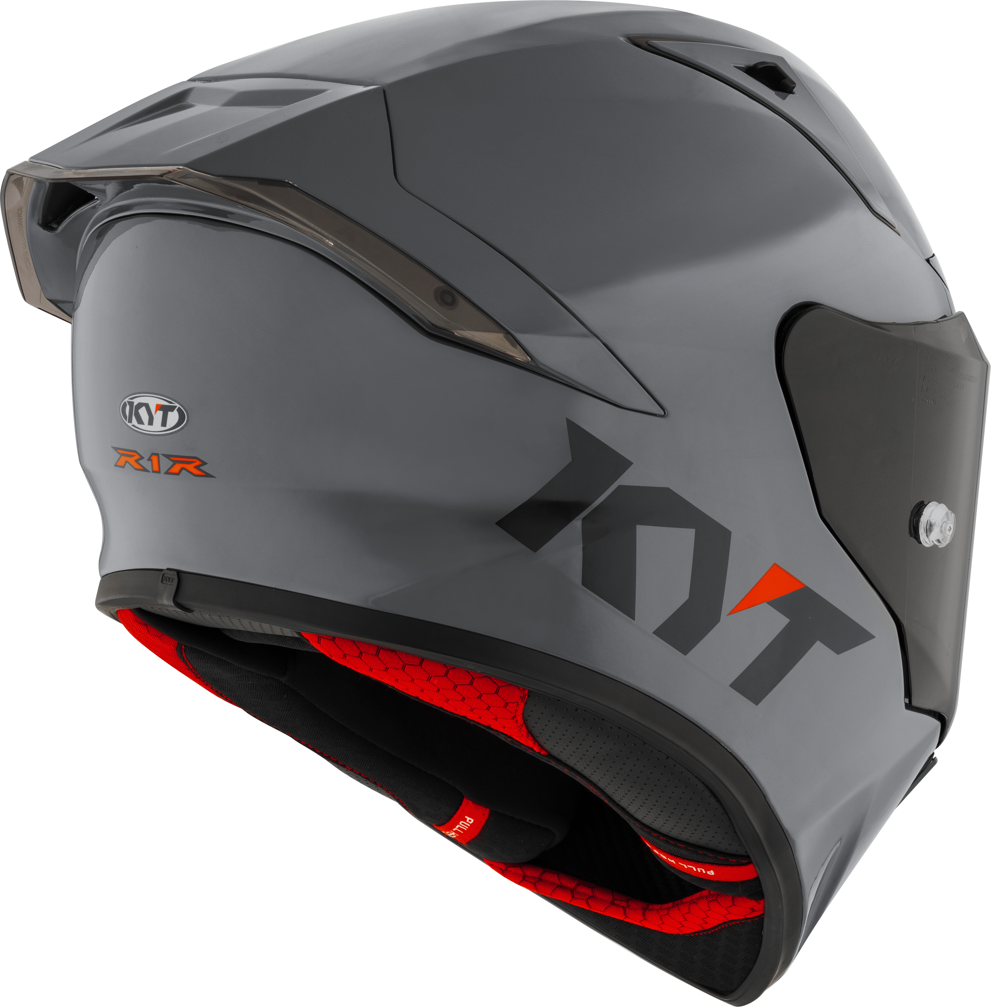 Casque de course KYT R1R Plain gris Y6R100W1 