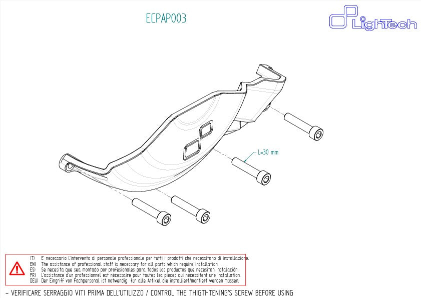 Protection de couplage en aluminium LighTech pour Aprilia RS 660 (20-25) ECPAP003NER 
