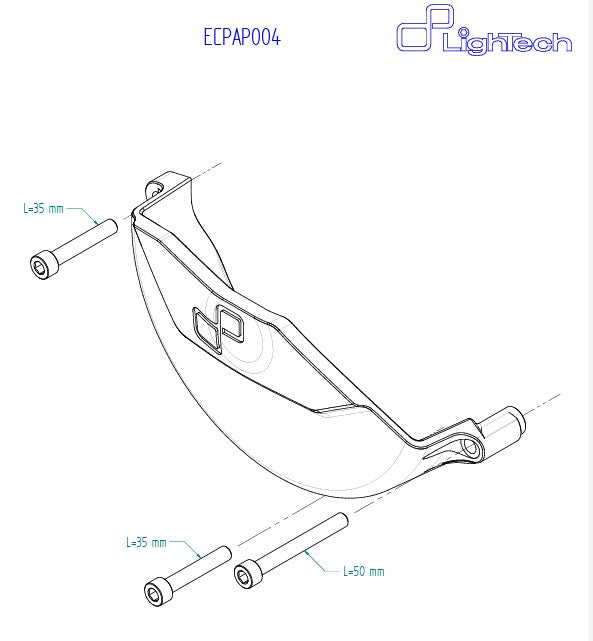 Protection de couvercle de générateur en aluminium LighTech pour Aprilia RS 660 (20-25) ECPAP004NER 