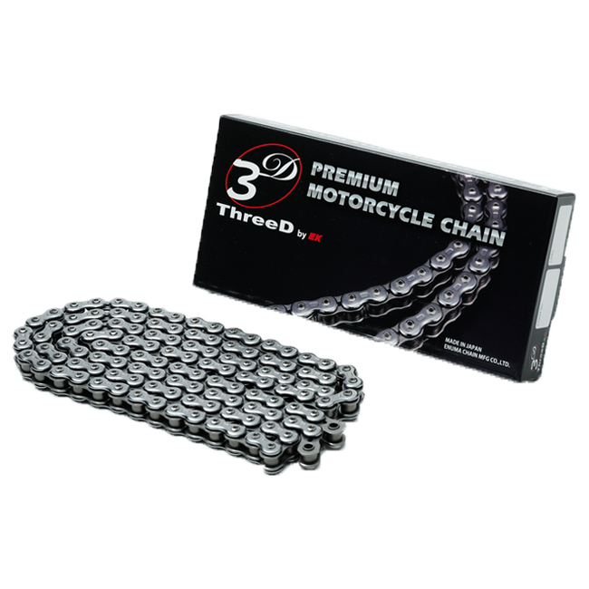 Chaîne EK 520 VG/3D Chrom NX-Ring ouverte avec verrouillage par rivet – 110 à 120 maillons 