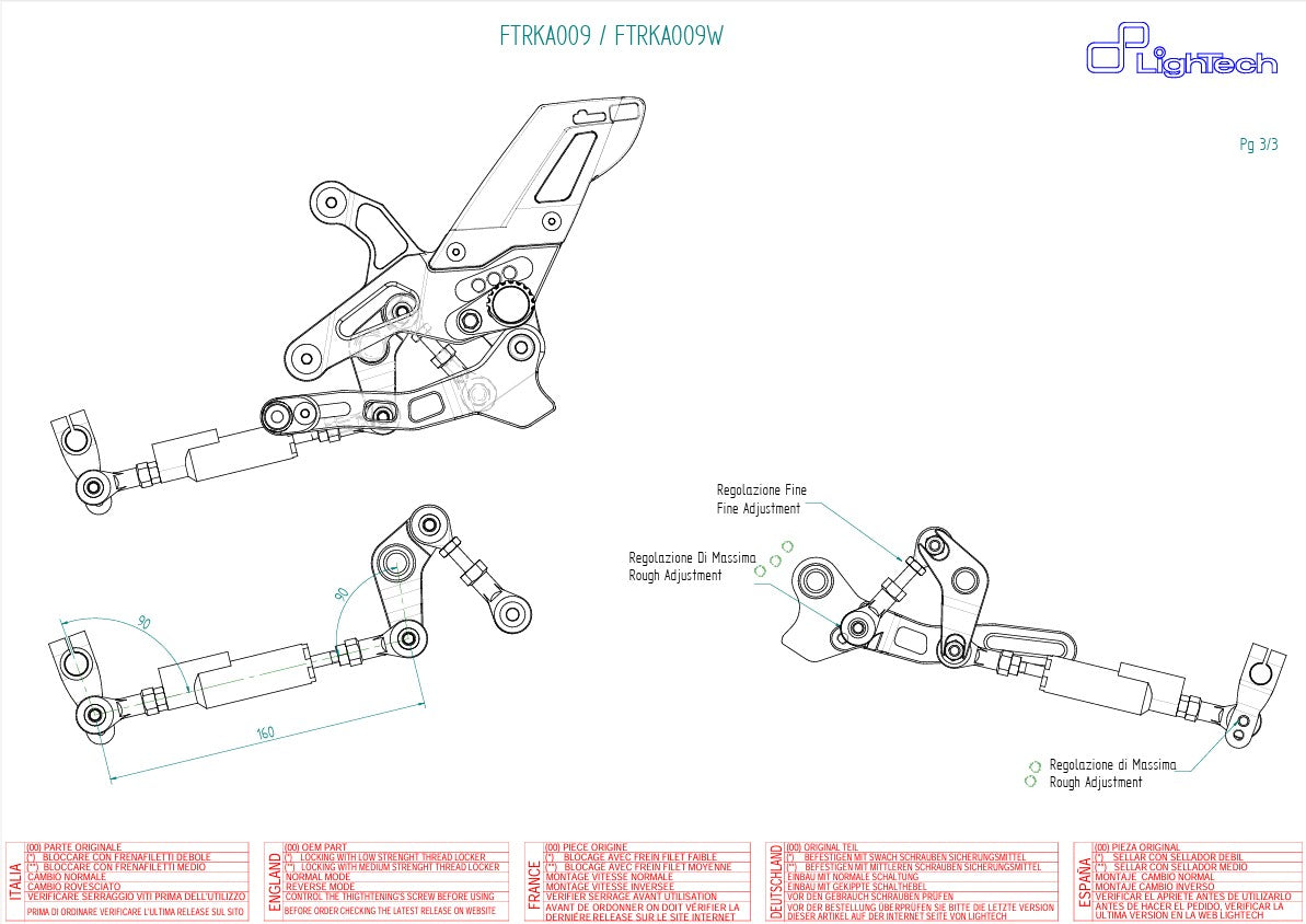 Système de marche arrière LighTech pour Kawasaki ZX-6R/636/RR (05-25) FTRKA009/W 