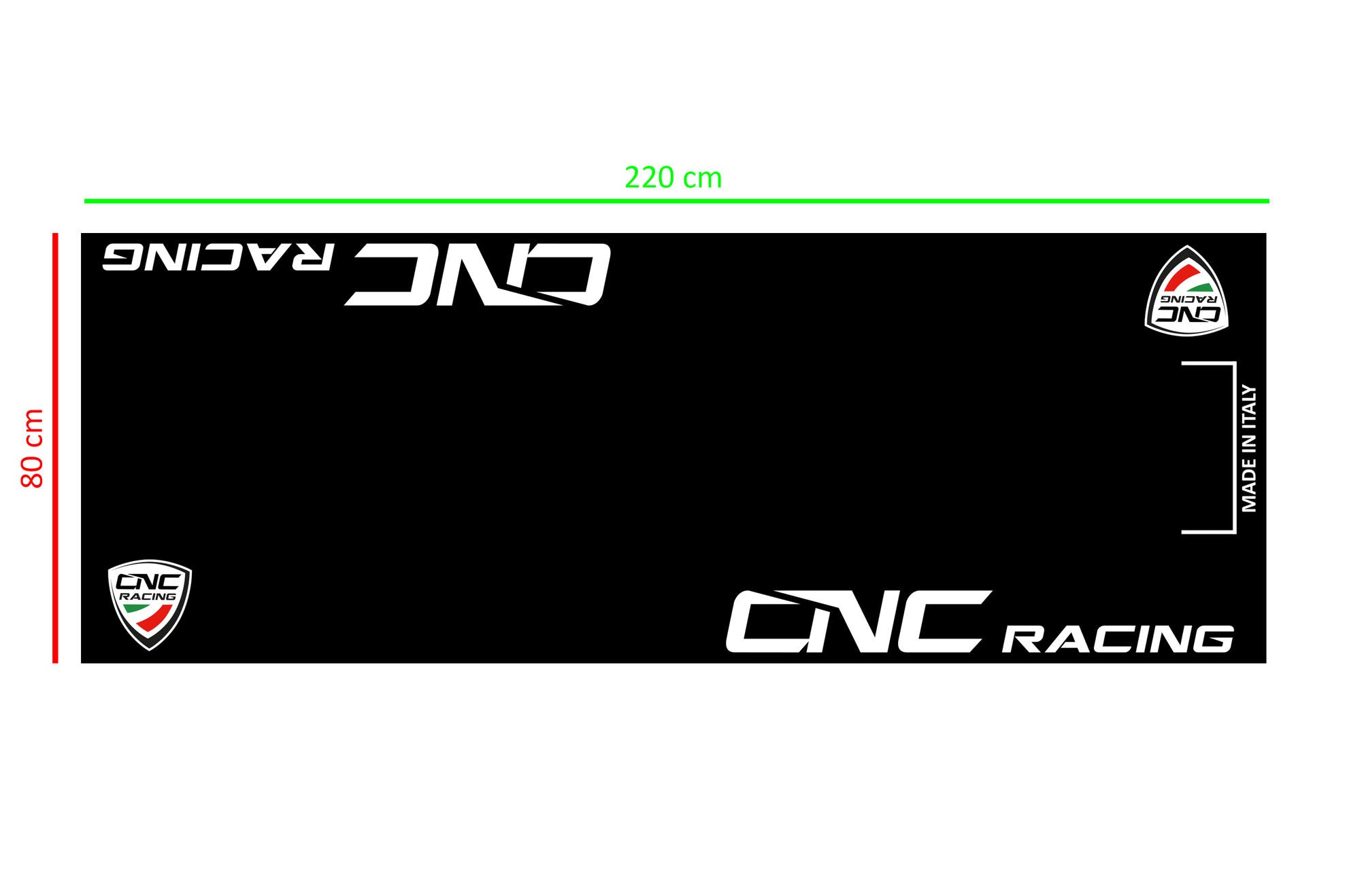 Tapis de boxe et de garage pour moto 220 x 80 cm CNC Racing GA003B 