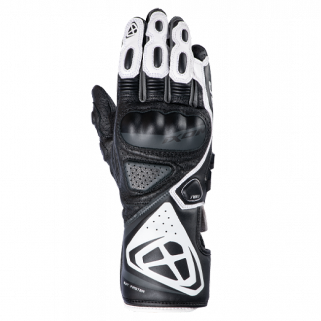 IXON GP5 Air L gants en cuir moto | Femmes | Blanc/Noir 