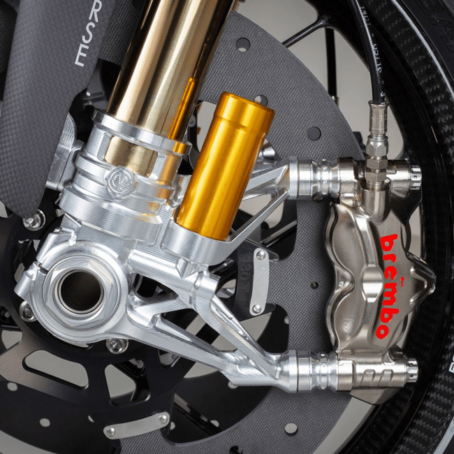 Set de pieds de fourche CNC 108 mm « GP Style » Motocorse Ducati Panigale V4/S/R (18-24) 